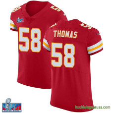 Mens Kansas City Chiefs Derrick Thomas Red Elite Team Color Vapor Untouchable Super Bowl Lvii Patch Kcc216 Jersey C1525
